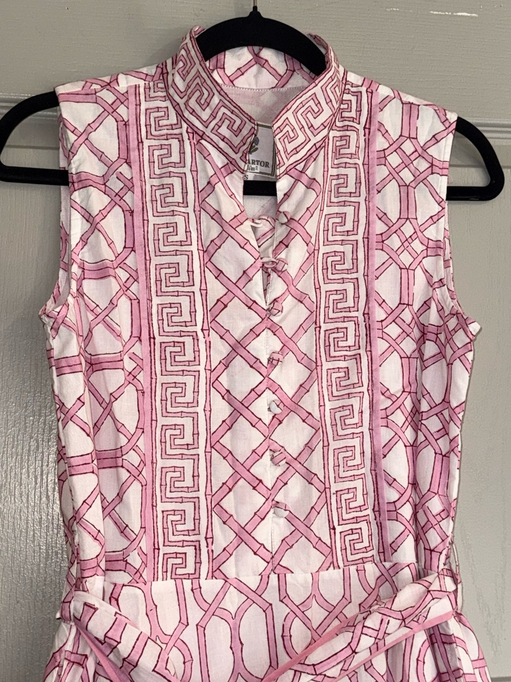 Sleeveless SUE SARTOR Flounce | Hibiscus Bamboo - Picture 5 of 11